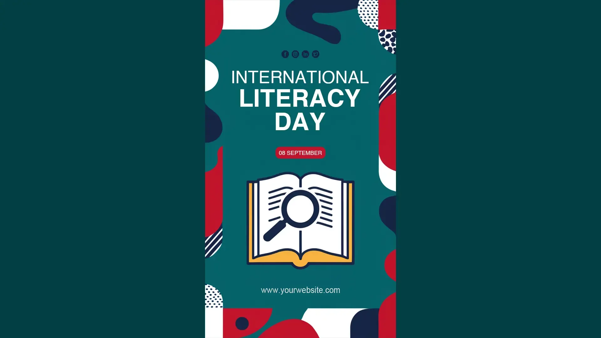 International Literacy Day Instagram Story PSD